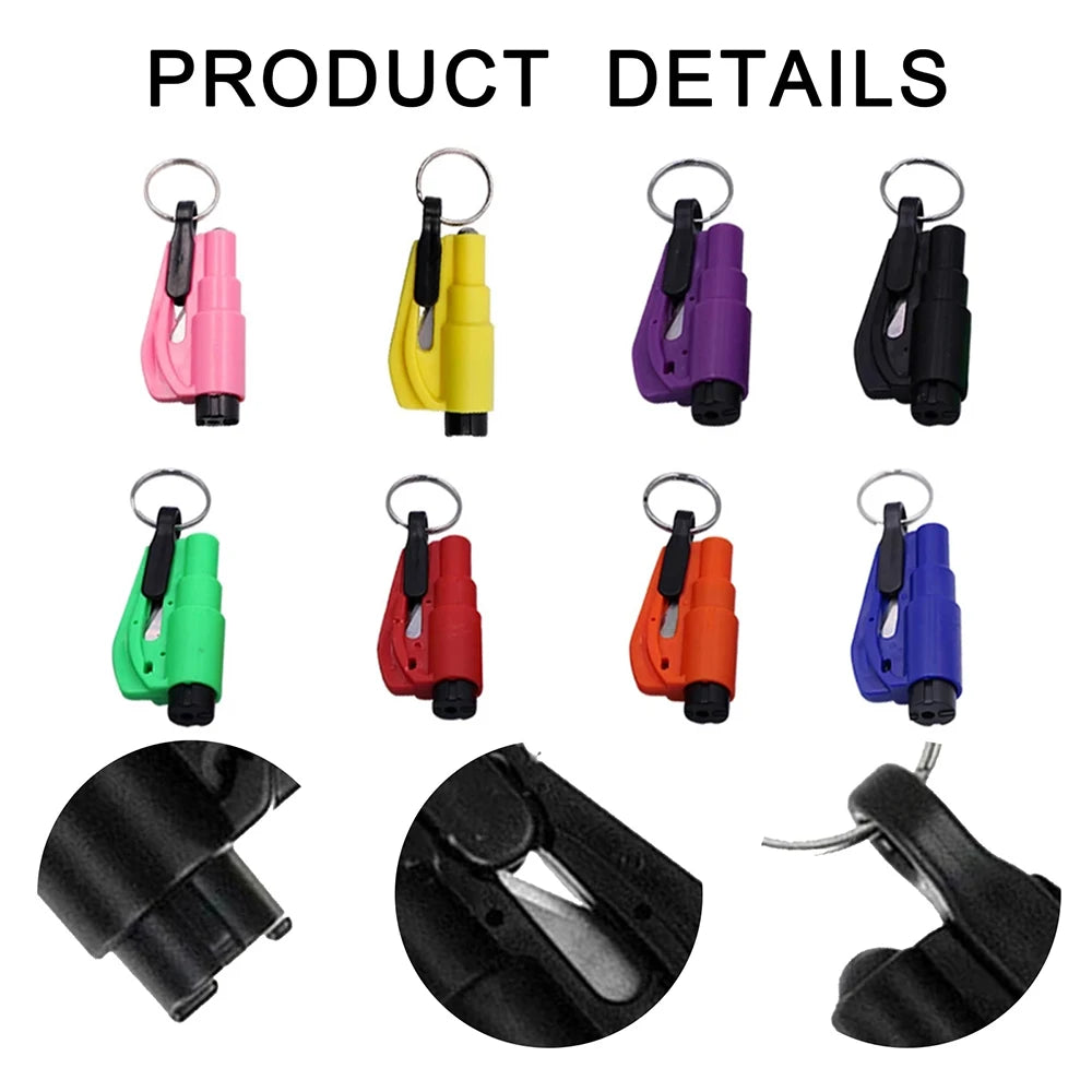 Marteau de sécurité voiture avec brise-vitre et coupe-ceinture d’urgence