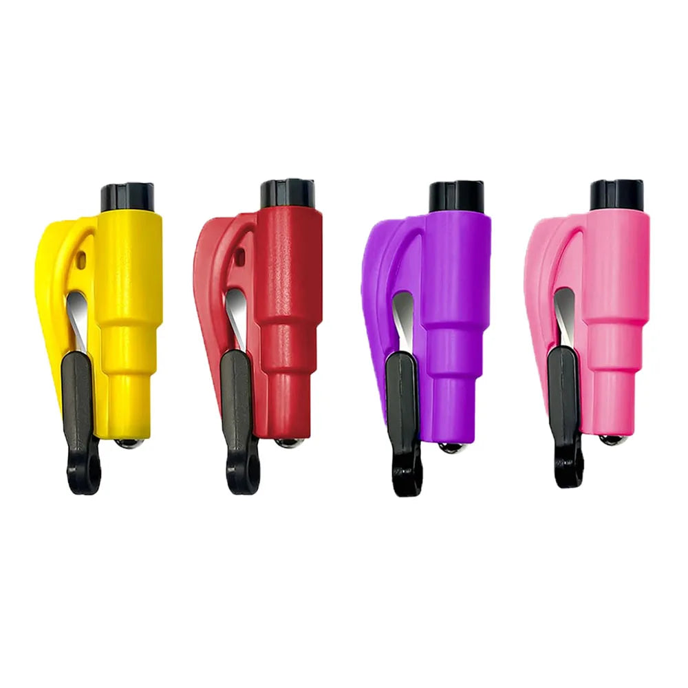 Marteau de sécurité voiture avec brise-vitre et coupe-ceinture d’urgence