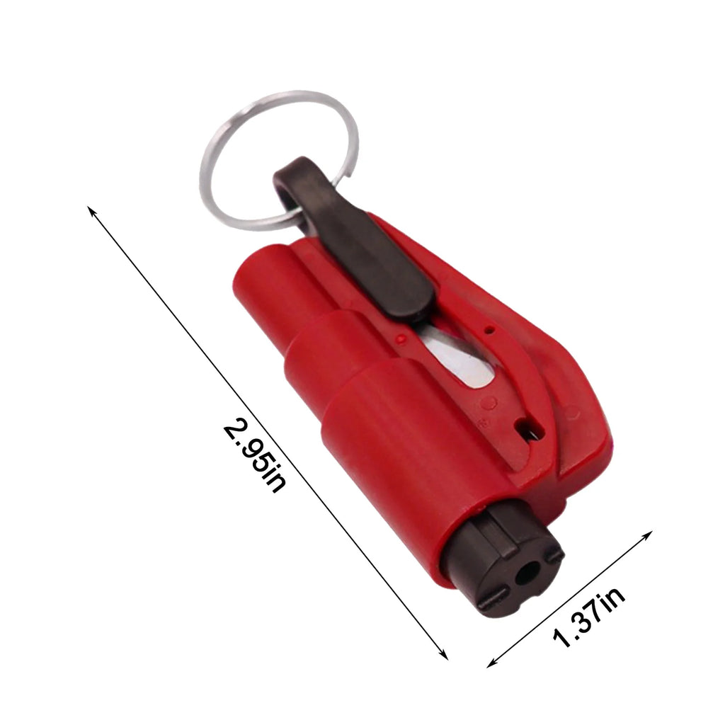Marteau de sécurité voiture avec brise-vitre et coupe-ceinture d’urgence
