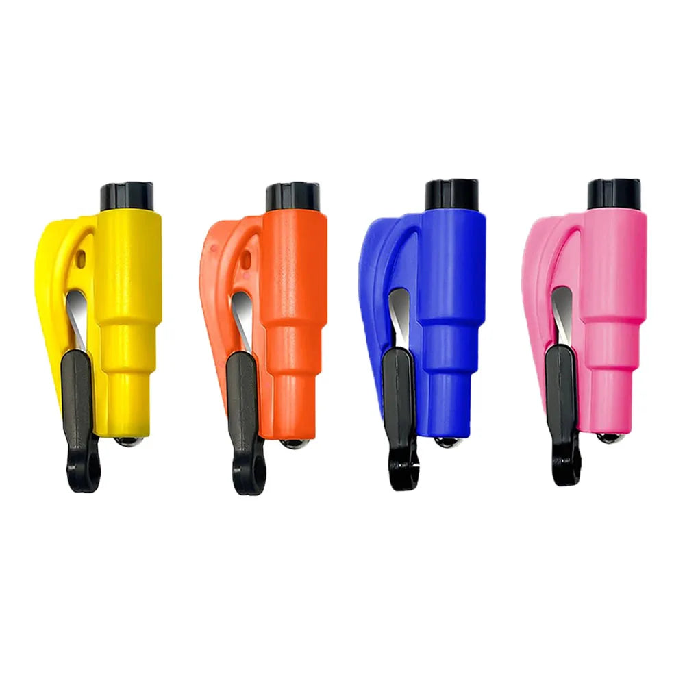 Marteau de sécurité voiture avec brise-vitre et coupe-ceinture d’urgence