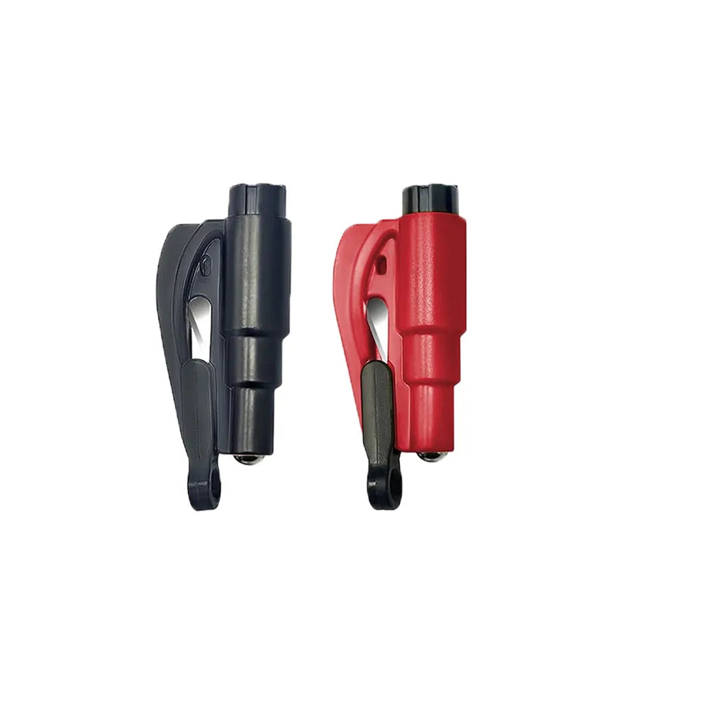 Marteau de sécurité voiture avec brise-vitre et coupe-ceinture d’urgence