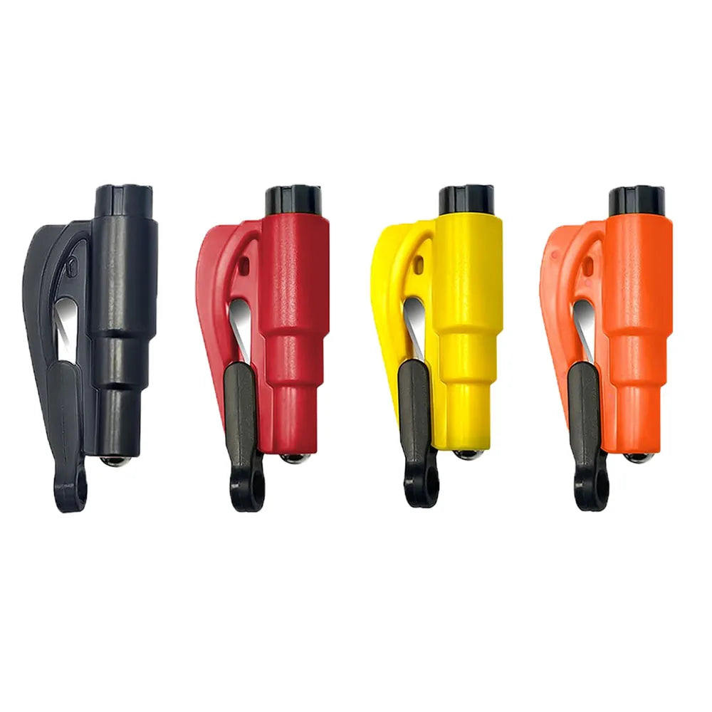 Marteau de sécurité voiture avec brise-vitre et coupe-ceinture d’urgence