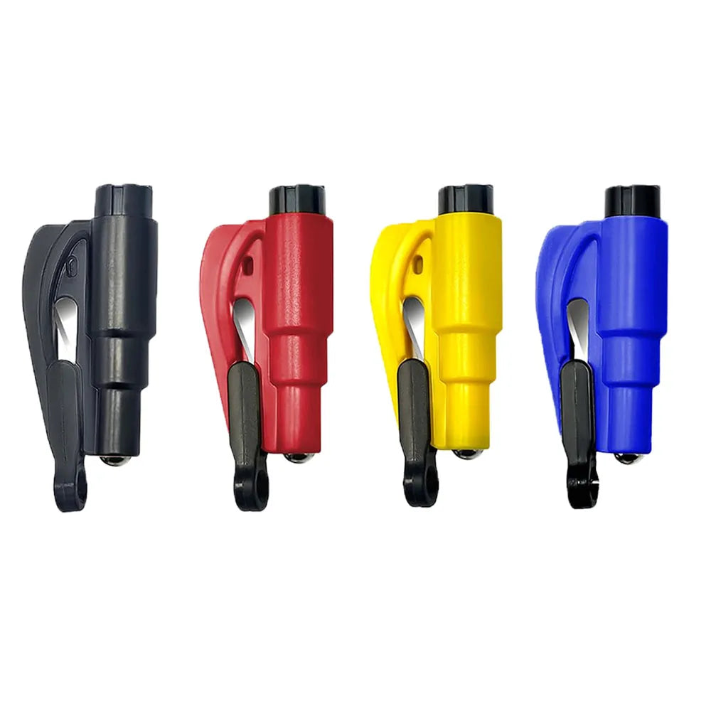 Marteau de sécurité voiture avec brise-vitre et coupe-ceinture d’urgence