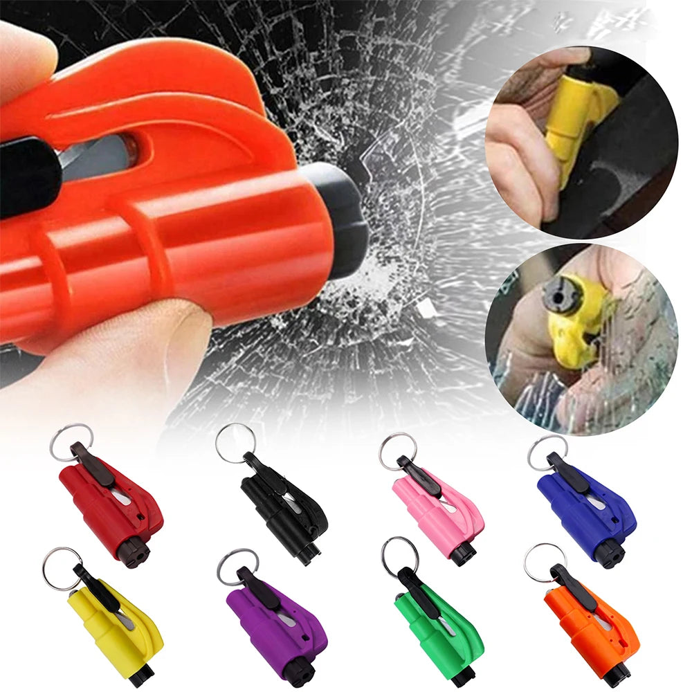 Marteau de sécurité voiture avec brise-vitre et coupe-ceinture d’urgence