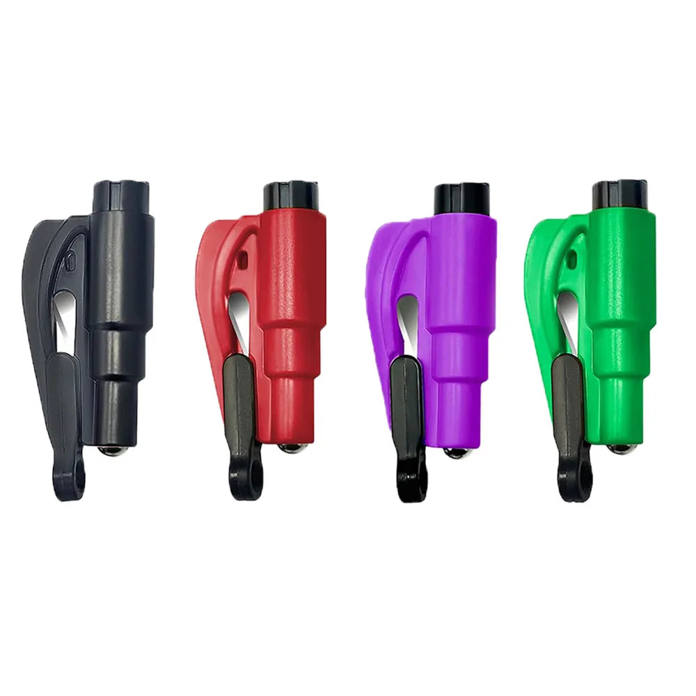 Marteau de sécurité voiture avec brise-vitre et coupe-ceinture d’urgence